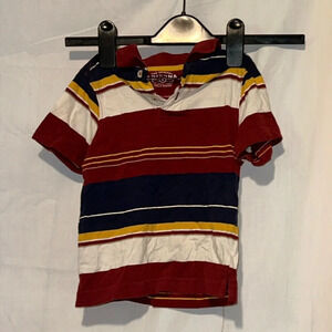 boys Arizona striped short sleeve polo size small